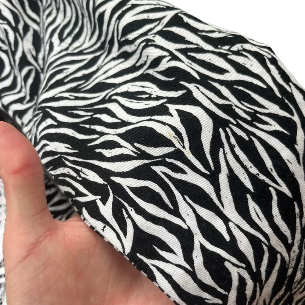 Disney D-Signed Girl’s XL Black White, Zebra Print Button Cotton Jacket #L865JC1